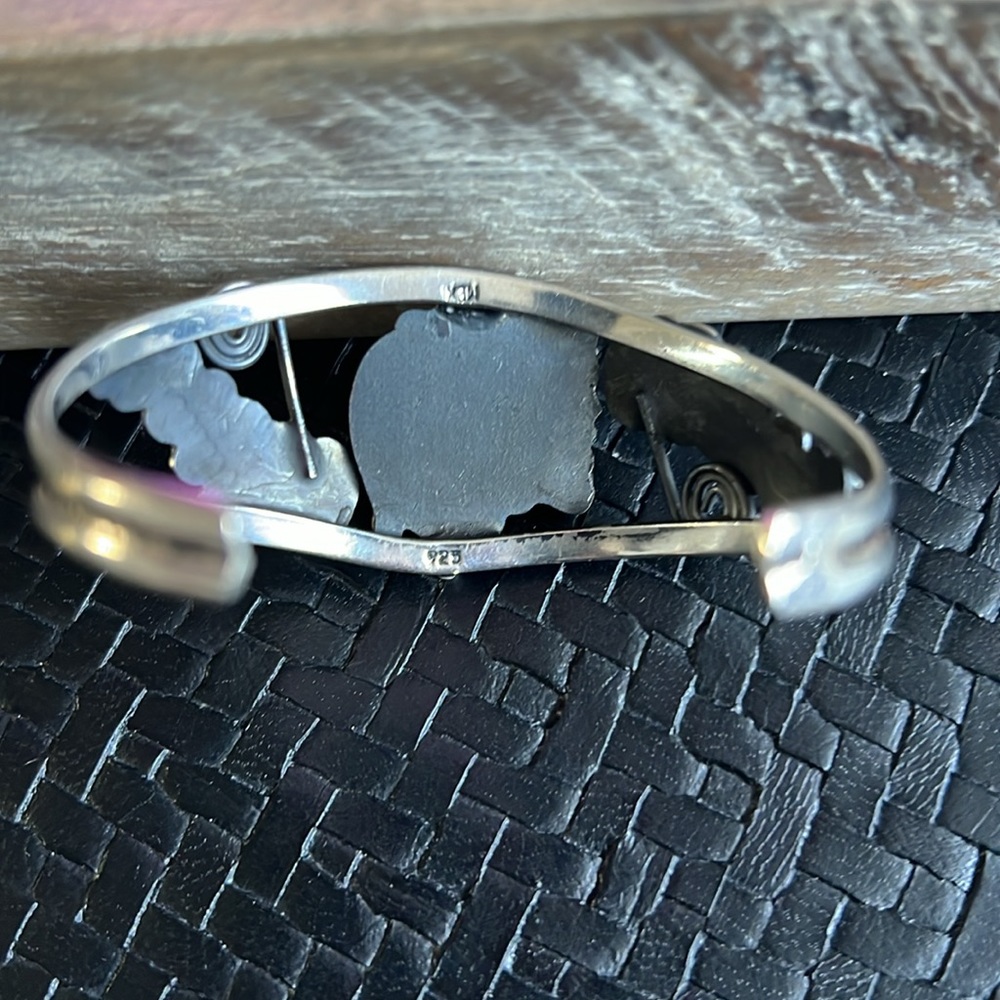 ✨️COPY! TAXCO! Sterling Silver and Howlite Turquoise Cuff Bracelet - Picture 12 of 15
